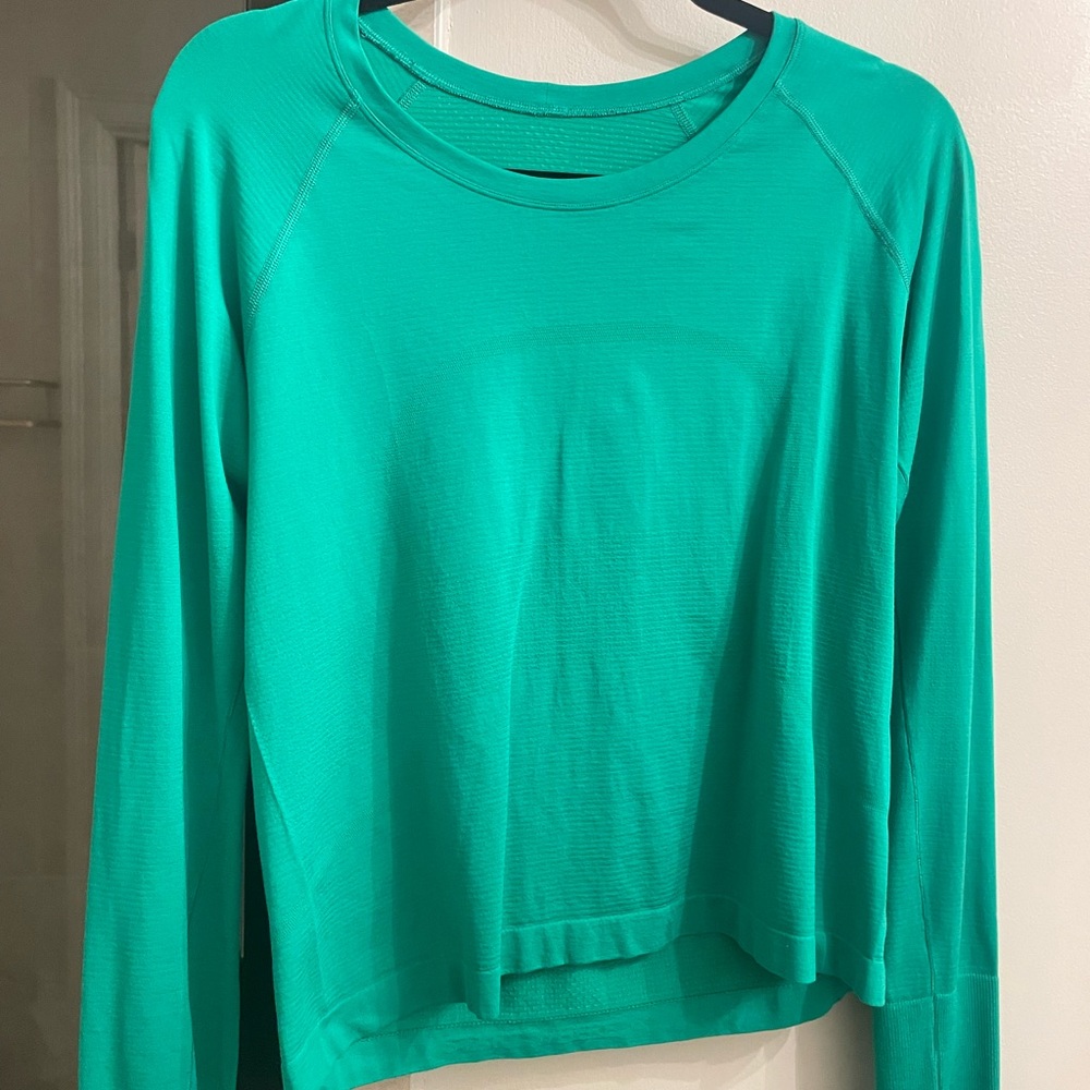 Lululemon Swiftly Long Sleeve Race/Waist Length Kelly Green size 10